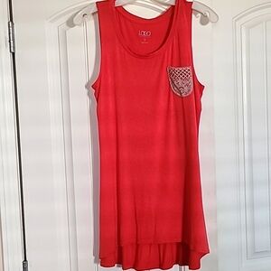 LOGO small tank top, rust colored.